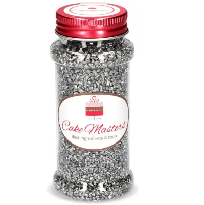 Cukrové zdobení stříbrný cukr na dorty a cukroví 100 g – Cake Masters