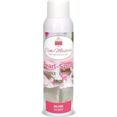 Barva ve spreji perleťová stříbrná 100 ml – Cake Masters