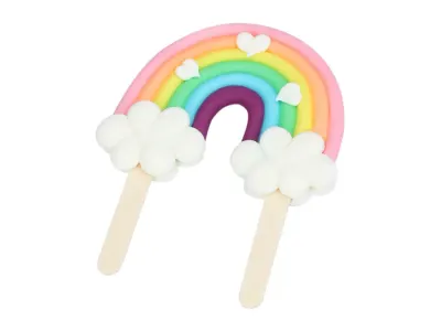 Jedlá duha, cukrová dekorace na dort 8 x 10 cm – Cake Masters