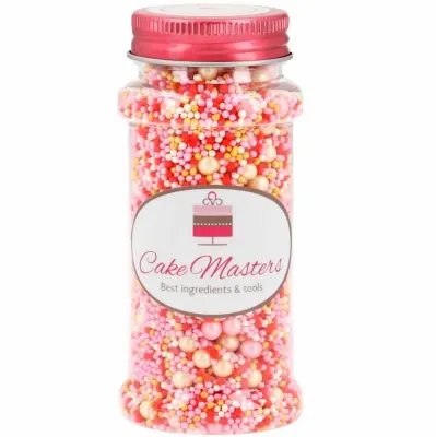 Cukrový posyp Růžové perličkování mix 80 g – Cake Masters