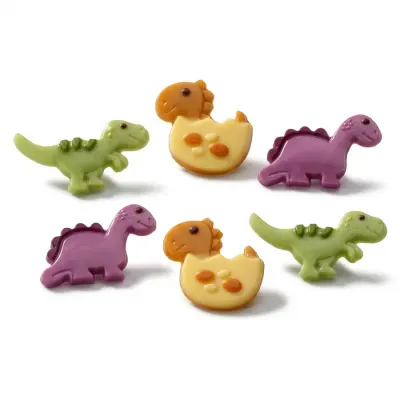 Čokoládová dekorace dinosauři na dort, 6 ks – Cake-Masters