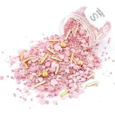 Cukrové zdobení Růžový Valentýn 90 g – Super Streusel