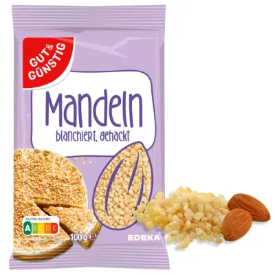 Sekané blanšírované mandle 100 g – EDEKA