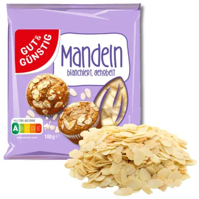 Mandlové plátky blanšírované 100 g – EDEKA