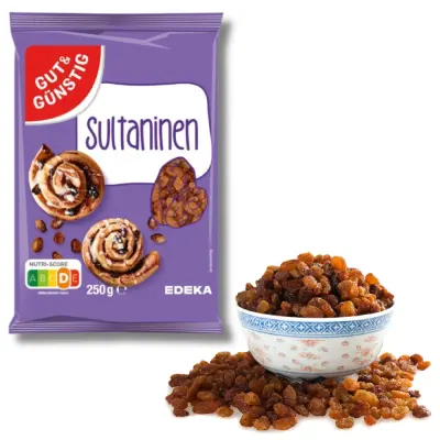 Rozinky sultánky německé 250g – EDEKA