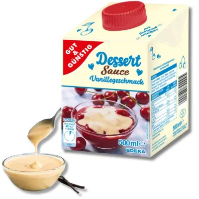 Hotová vanilková dezertní omáčka 500 ml – EDEKA