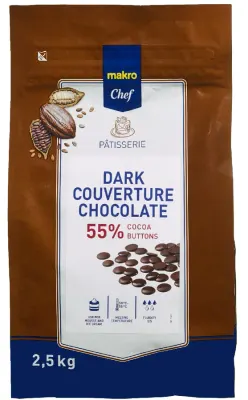 Čokoládové čočky hořká čokoláda 55% 2,5 kg – METRO Chef