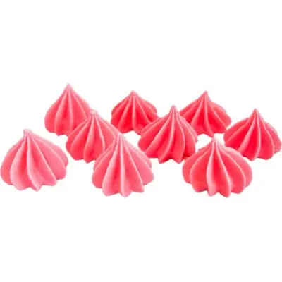 Mini růžové pusinky na zdobení 9 ks – I LOVE CAKES
