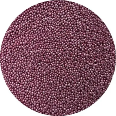 Cukrové perličky metalické tmavě růžové 2mm 80g – I LOVE CAKES
