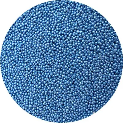 Cukrové perličky metalické modré 2 mm 80 g – I LOVE CAKES