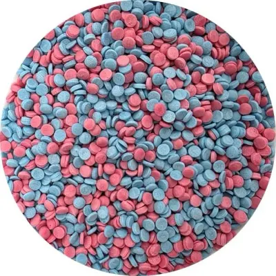 Cukrové zdobení růžovo-modré konfety 80g – I LOVE CAKES