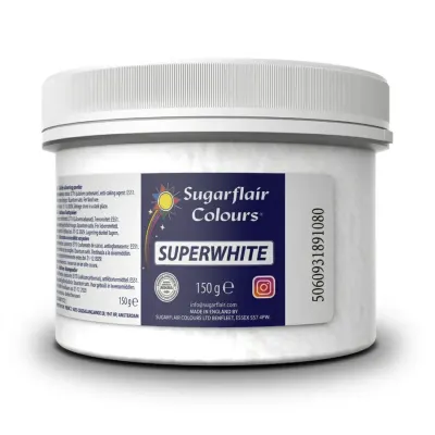 Prášková běloba Superwhite Icing 150 g – Sugarflair