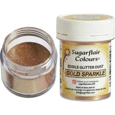 Jedlý třpyt Gold Sparkle zlatý 10 g – Sugarflair