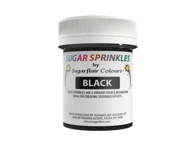Sypání černý cukr Sugar Sprinkles 40 g – Sugarflair