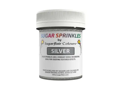 Cukrové sypání stříbrný cukr 40 g – Sugarflair