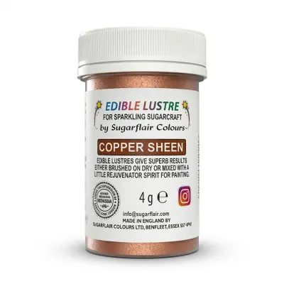 Prachový lesk na dorty měděný Copper Sheen 4 g – Sugarflair