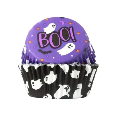 Košíčky na muffiny s alobalovým vnitřkem Halloweenské duchové 5 × 3 cm, 60 ks – PME