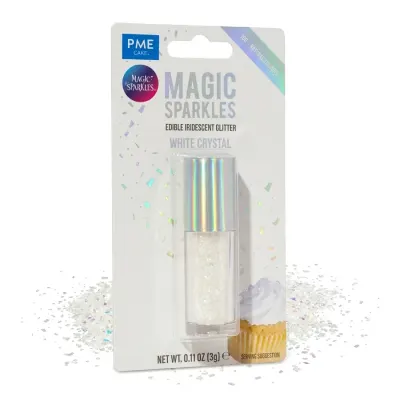 Jedlé glitry White Crystal 3 g – PME