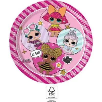 Papírové talíře na párty L.O.L. 23 cm (8 ks) – Procos
