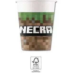 Papírové kelímky Minecraft, 8 ks – Procos