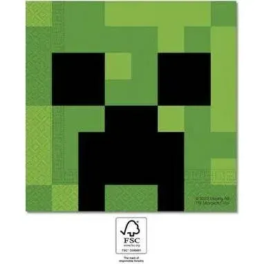Papírové ubrousky Minecraft 33 × 33 cm, 20 ks – Procos