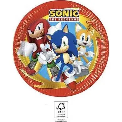 Papírové talířky Sonic 23 cm, 8 ks – Procos