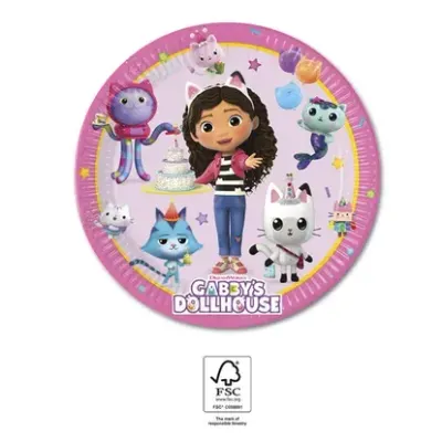 Papírové talíře Gábinin kouzelný domek 19,5 cm 8 ks – Procos