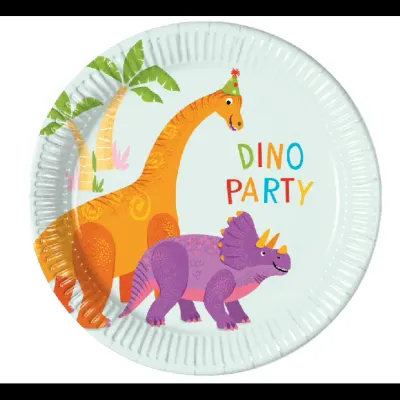 Papírové talíře dinosauři 19,5 cm 8 ks – Procos