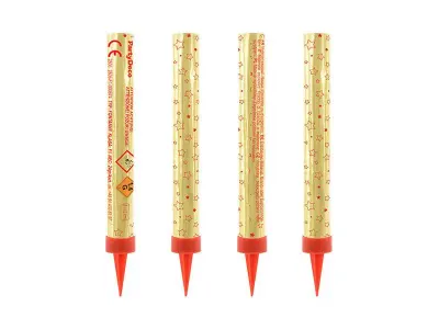 Dortová fontána zlatá 12 cm (4 ks) – PartyDeco