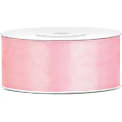 Světle růžová stuha 25 mm × 25 m – PartyDeco