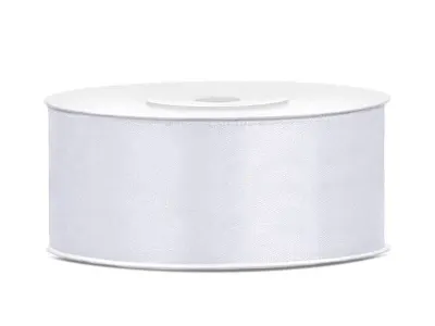 Bílá stuha 25 mm × 25 m – PartyDeco