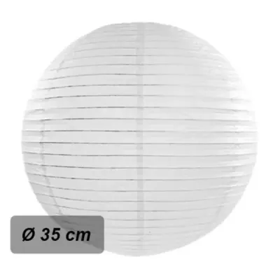 Papírový lampion kulatý bílý 35 cm – Party Deco