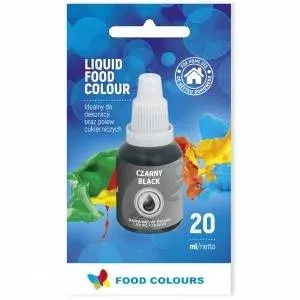 Airbrush barva tekutá černá 20 ml – Food Colours