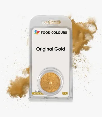 Jedlá prachová perleťová barva Original Gold, 2,5 g – Food Colours