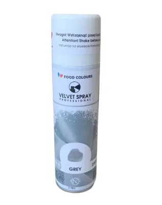 Sametový sprej Grey šedý 250 ml – Food Colours