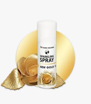 Barva ve spreji New Gold zlatá 50 ml – Food Colours