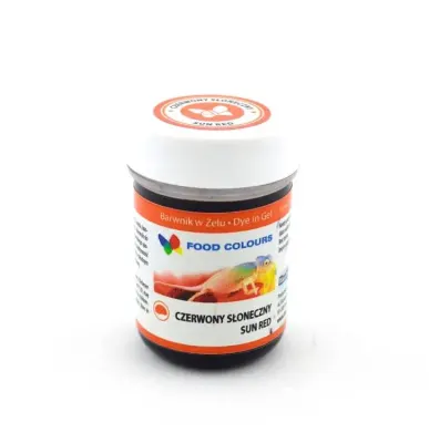 Gelová barva zářivě červená (Sun Red) 35 g – Food Colours