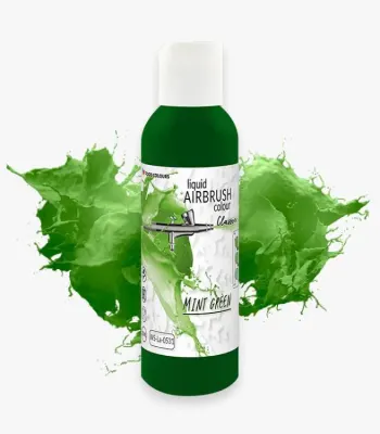 Tekutá airbrush barva Mint Green 135 ml – Food Colours