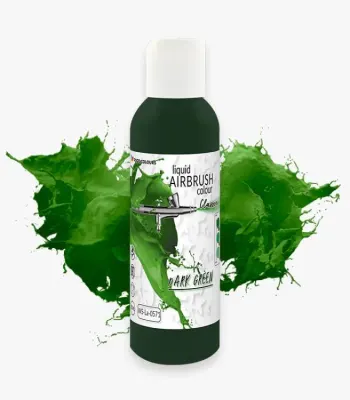 Airbrush barva tekutá Dark Green tmavě zelená 135 ml – Food Colours