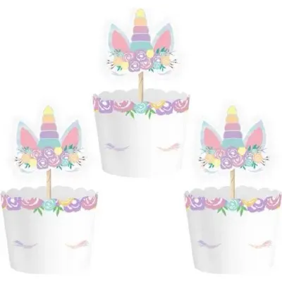 Košíčky a zápichy na muffiny Unicorn 6 ks – Party Pal