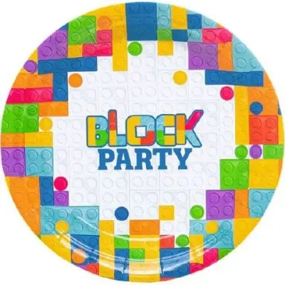Papírové talíře dětské kostky 18 cm, 6 ks – Party Pal