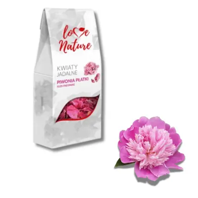Jedlé sušené okvětní lístky pivoňky, XL balení 50 g – LOVE NATURE