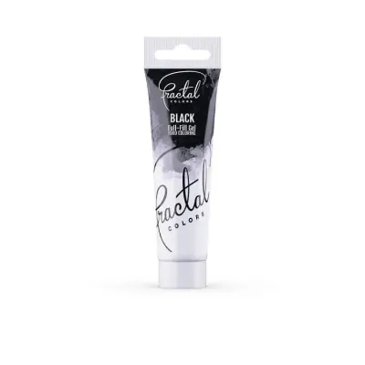 Černá gelová potravinářská barva Black 30 g – Fractal