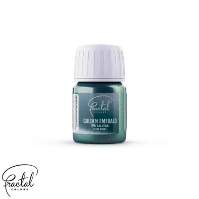 Tekutá metalická barva Golden Emerald 30 ml – Fractal