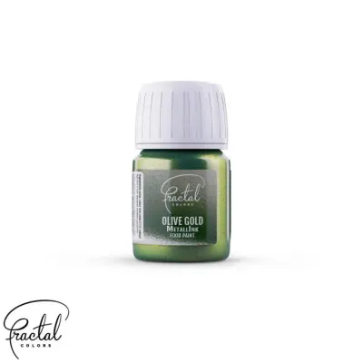 Tekutá metalická barva Olive Gold 30 ml – Fractal