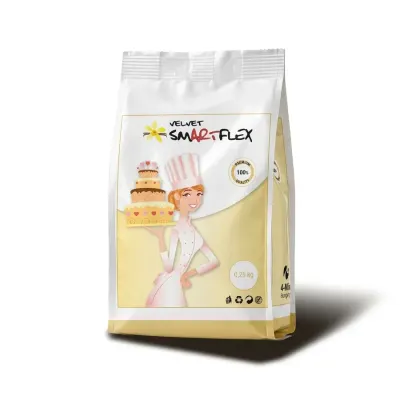 Potahovací hmota Smartflex Velvet bílá vanilka 250 g – 4-MIX KFT