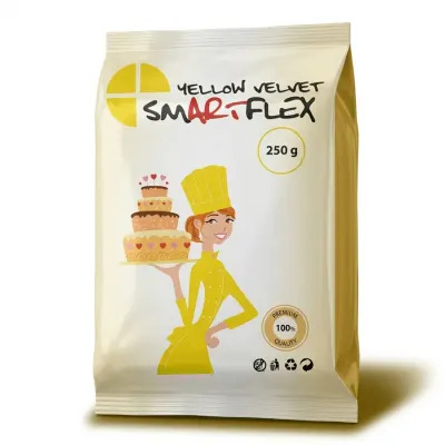 Potahovací a modelovací hmota Smartflex žlutá vanilka 250 g – 4-MIX KFT