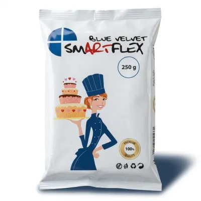 Potahovací a modelovací hmota modrá vanilková 250 g – Smartflex