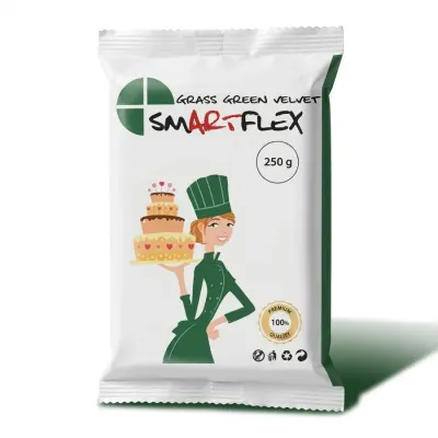 Potahovací hmota Smartflex Velvet zelená vanilka 250 g – 4-MIX KFT