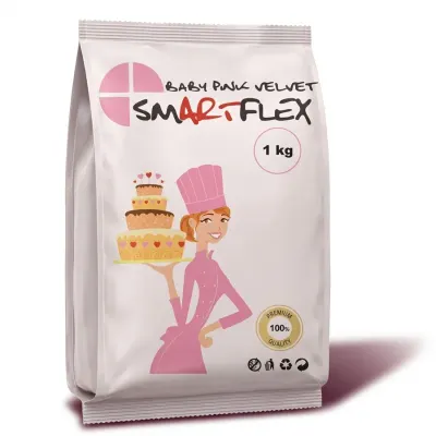 Potahovací a modelovací hmota růžová vanilková 1 kg – Smartflex